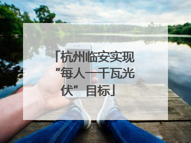杭州临安实现“每人一千瓦光伏”目标